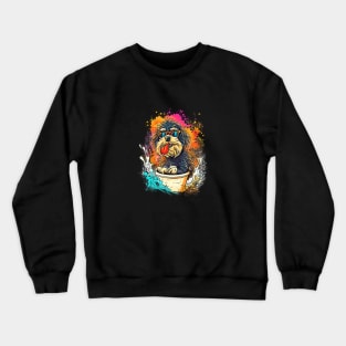 Colourful Cool Golden Doodle Dog with Sunglasses Crewneck Sweatshirt